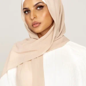 Plain Georgette Hijab in Oatmeal