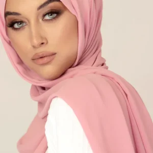 Plain Georgette Hijab in Nude Pink