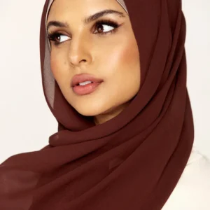 Plain Georgette Hijab in Nutella