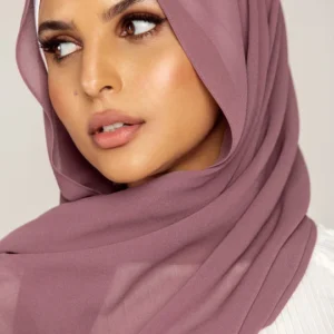 Plain Georgette Hijab in Milkshake