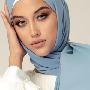 Plain Georgette Hijab in Sapphire