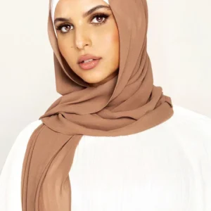 Plain Georgette Hijab in Espresso