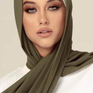 Plain Georgette Hijab in Sage